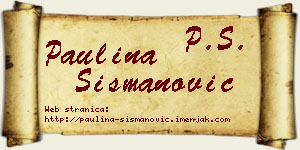 Paulina Šišmanović vizit kartica